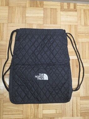 The North Face Black Quilted Drawstring Backpack